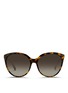 Main View - Click To Enlarge - LINDA FARROW - Tortoiseshell acetate oversize cat eye sunglasses