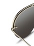 Detail View - Click To Enlarge - LINDA FARROW - Half rim titanium aviator sunglasses