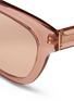 Detail View - Click To Enlarge - LINDA FARROW - Transparent acetate cat eye mirror sunglasses