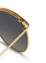 Detail View - Click To Enlarge - LINDA FARROW - Titanium D-frame sunglasses