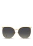 Main View - Click To Enlarge - LINDA FARROW - Titanium D-frame sunglasses