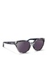 Figure View - Click To Enlarge - 3.1 PHILLIP LIM - Shell effect acetate cat eye sunglasses