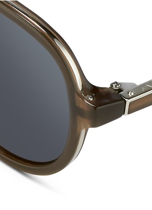 Detail View - Click To Enlarge - 3.1 PHILLIP LIM - Wire rim acetate aviator sunglasses