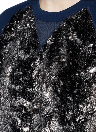 Detail View - Click To Enlarge - NO KA’OI - 'Wela' faux fur panelled sweatshirt