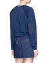 Back View - Click To Enlarge - NO KA’OI - 'Wili' stripe knit trim raglan sweatshirt