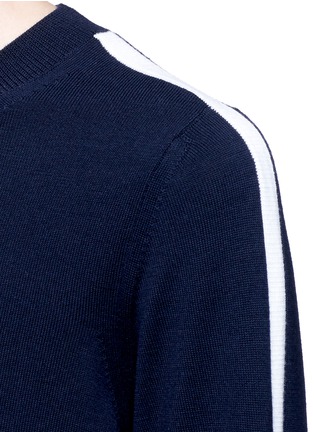 Detail View - Click To Enlarge - PLYS - Double stripe Merino wool sweater