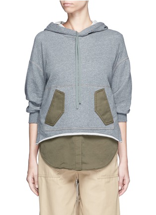 Main View - Click To Enlarge - 3.1 PHILLIP LIM - Twill panel French terry utility sweatshirt