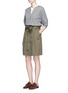 Figure View - Click To Enlarge - 3.1 PHILLIP LIM - French terry twill combo belted utility dress
