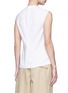 Back View - Click To Enlarge - 3.1 PHILLIP LIM - Button neck poplin rib knit combo sleeveless top