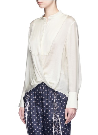 Front View - Click To Enlarge - 3.1 PHILLIP LIM - Fringed drape front top