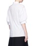 Back View - Click To Enlarge - 3.1 PHILLIP LIM - Ruched sleeve cotton poplin shirt