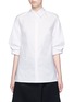 Main View - Click To Enlarge - 3.1 PHILLIP LIM - Ruched sleeve cotton poplin shirt
