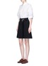 Figure View - Click To Enlarge - 3.1 PHILLIP LIM - Ruched sleeve cotton poplin shirt