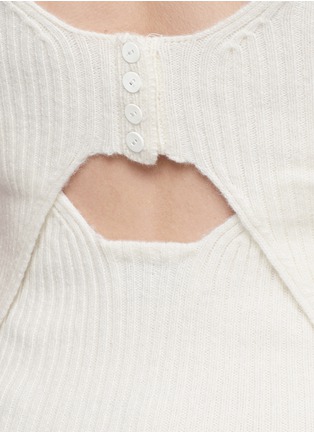 Detail View - Click To Enlarge - 3.1 PHILLIP LIM - Collegiate stripe cable knit sweater tee