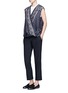 Figure View - Click To Enlarge - 3.1 PHILLIP LIM - Scarf print surplice front sleeveless silk top