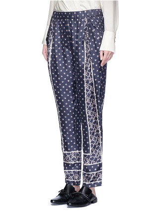 Front View - Click To Enlarge - 3.1 PHILLIP LIM - Friendship knot scarf print drape pants