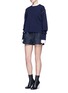 Figure View - Click To Enlarge - 3.1 PHILLIP LIM - Silk rope embroidery piqué shorts