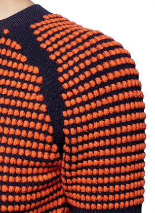 Detail View - Click To Enlarge - 3.1 PHILLIP LIM - Polka dot bouclé ruffle knit top