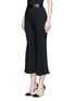 Front View - Click To Enlarge - 72723 - Satin waistband crepe cropped flared pants