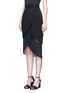 Front View - Click To Enlarge - 72723 - Macramé fringe crepe skirt