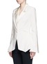 Front View - Click To Enlarge - 72723 - Satin lapel crepe blazer