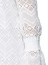 Detail View - Click To Enlarge - 72723 - Zigzag edge off-shoulder geometric lace dress