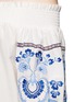 Detail View - Click To Enlarge - 72723 - Floral embroidery smocked off-shoulder top