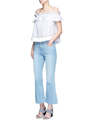 Figure View - Click To Enlarge - 72723 - 'Sofia' ruffle poplin off-shoulder top