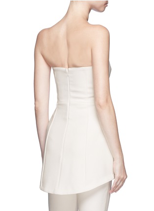 Back View - Click To Enlarge - 72723 - Crepe strapless flare top