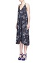 Front View - Click To Enlarge - 72723 - 'Posie' floral print strappy midi dress
