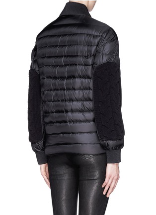 Back View - Click To Enlarge - MONCLER - 'KAYA' CABLE KNIT FRONT DOWN JACKET
