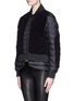 Front View - Click To Enlarge - MONCLER - 'KAYA' CABLE KNIT FRONT DOWN JACKET