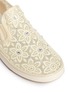 Detail View - Click To Enlarge - STUART WEITZMAN - 'Ariana Slider' crystal appliqué embroidery kids slip-ons