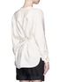 Back View - Click To Enlarge - ISABEL MARANT - Sash tie asymmetric silk shirt top