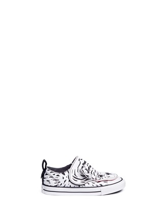 Main View - Click To Enlarge - 90107 - 'Chuck Taylor Creatures Ox' tiger print toddler sneakers
