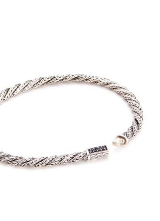 Detail View - Click To Enlarge - JOHN HARDY - Sapphire silver twist slim woven chain bracelet