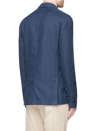 Back View - Click To Enlarge - SCOTCH & SODA - Garment dyed soft cotton-linen blazer