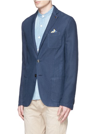 Front View - Click To Enlarge - SCOTCH & SODA - Garment dyed soft cotton-linen blazer