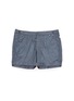 Main View - Click To Enlarge - DANWARD - Solid flat front elastic back swim shorts
