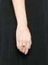 Figure View - Click To Enlarge - ANABELA CHAN - Diamond pavé mother of pearl mini swallow ring