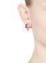Figure View - Click To Enlarge - ANABELA CHAN - 'Bouquet' diamond mother of pearl stud earrings