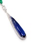 Detail View - Click To Enlarge - ANABELA CHAN - 'Shard' diamond pavé sapphire drop earrings