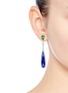 Figure View - Click To Enlarge - ANABELA CHAN - 'Shard' diamond pavé sapphire drop earrings