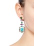 Figure View - Click To Enlarge - ANABELA CHAN - 'Opals Deco' diamond pavé gemstone drop earrings