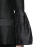 Detail View - Click To Enlarge - ROKSANDA - 'Alden' pleat organza bell sleeve silk-wool jacket