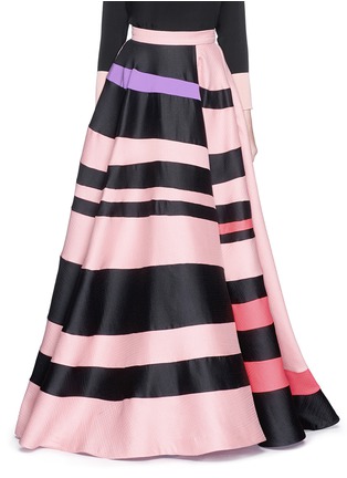 Main View - Click To Enlarge - ROKSANDA - 'Osier' colourblock stripe silk-wool skirt