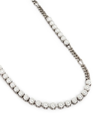 Detail View - Click To Enlarge - LANVIN - Glass pearl curb chain necklace