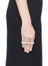 Figure View - Click To Enlarge - LANVIN - Glass pearl two finger ring