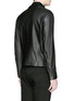 Back View - Click To Enlarge - ARMANI COLLEZIONI - Washed goat leather sports jacket