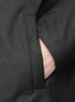 Detail View - Click To Enlarge - ARMANI COLLEZIONI - Fur collar wool flannel coat
